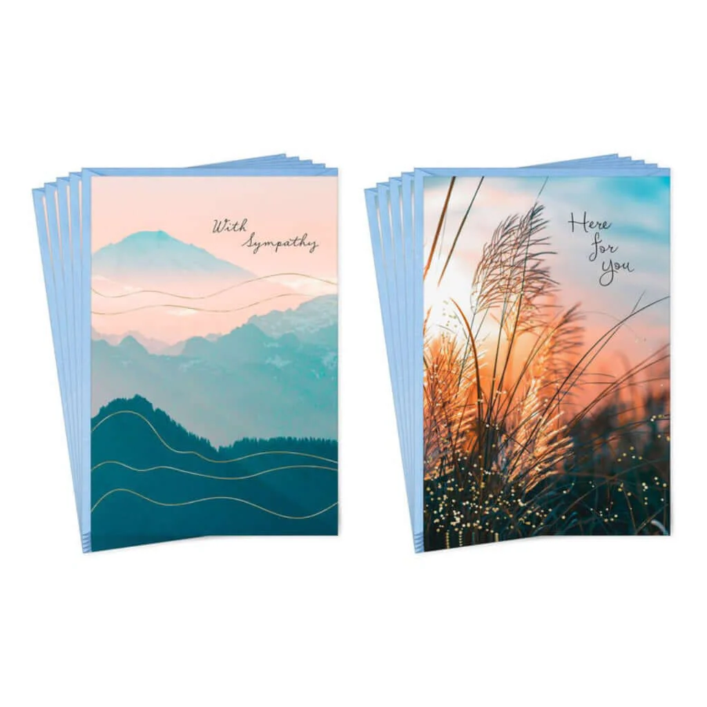 Hallmark : Tranquil Nature Sympathy Cards, Pack of 10