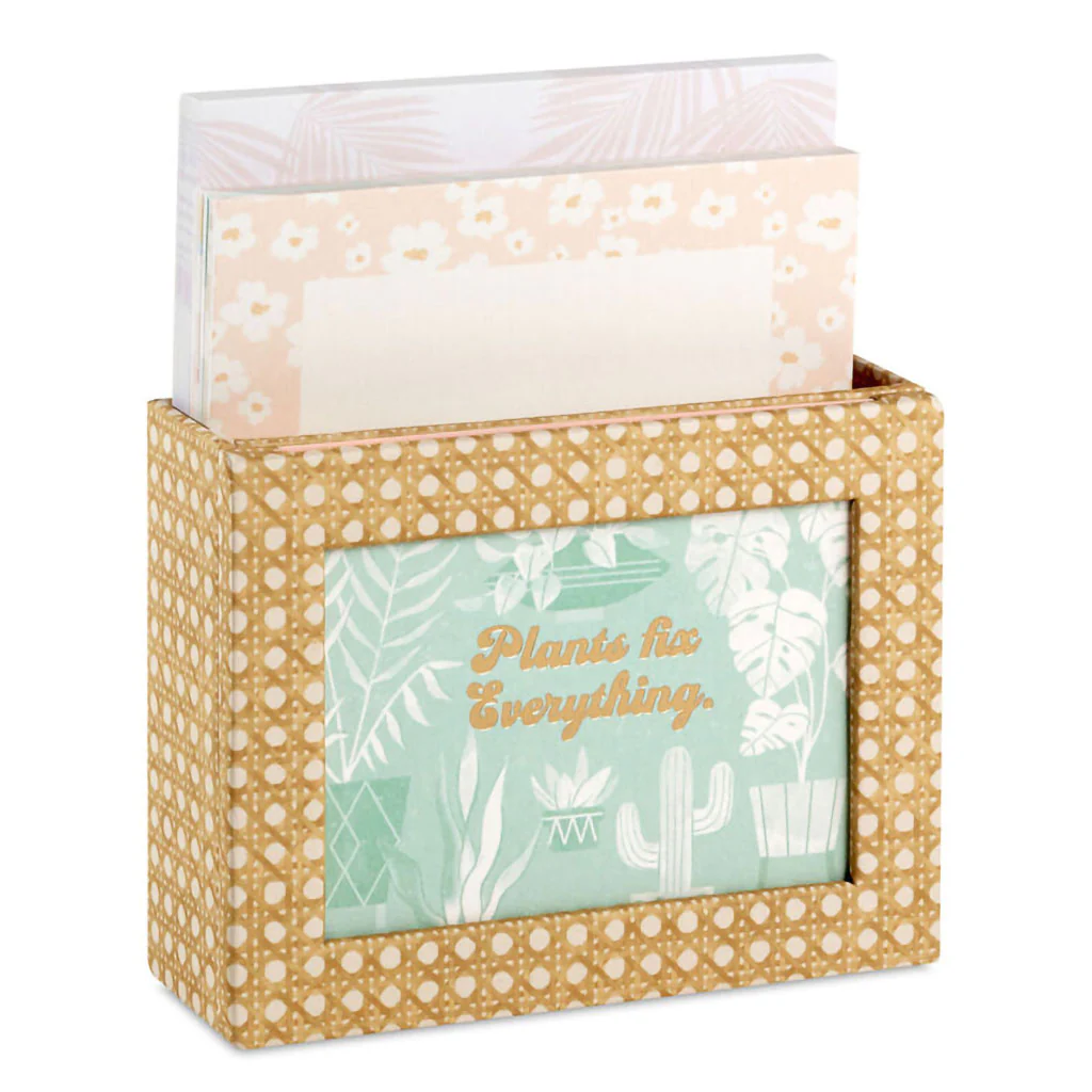 Hallmark : Tropical Garden Memo Cube With Note Pads and Note Cards - Image 3