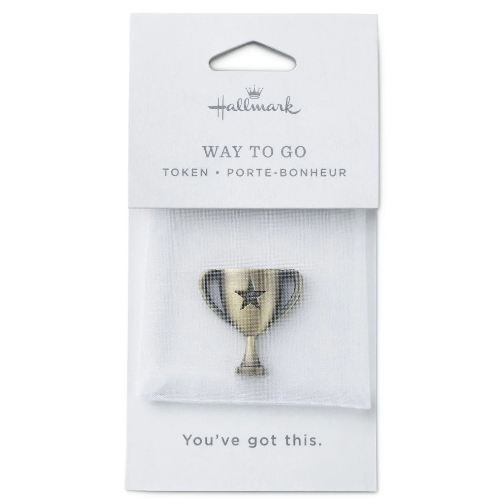 Hallmark : Way to Go Trophy Antiqued Metal Pocket Token - Image 4