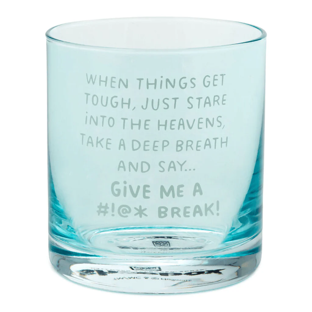 Hallmark : When Things Get Tough Funny Rocks Glass, 12 oz.