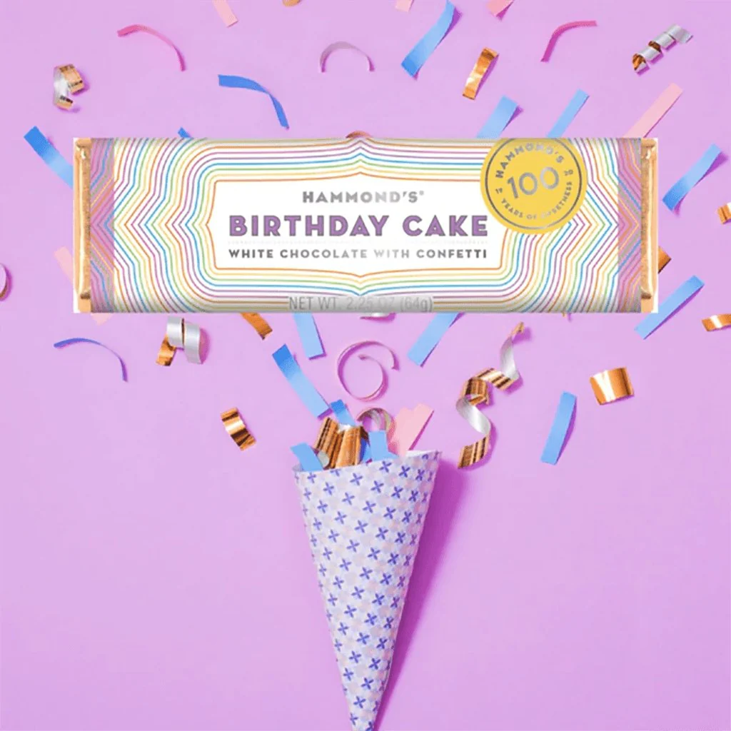 Hammond's Candies : Birthday Cake White Chocolate Bars - Image 2