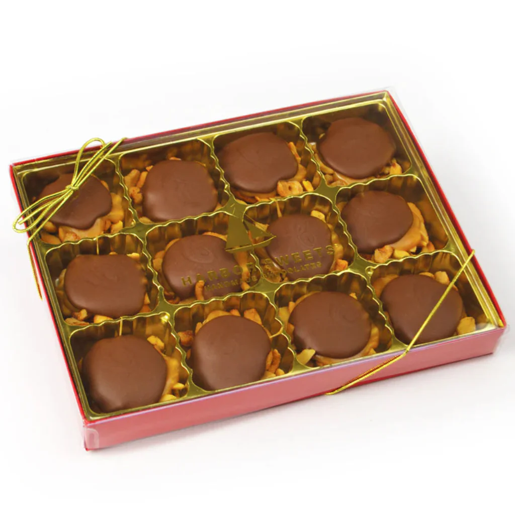 Harbor Sweets : Chocolate Caramel Cashew Clusters - 12 PC Milk Chocolate - Image 3