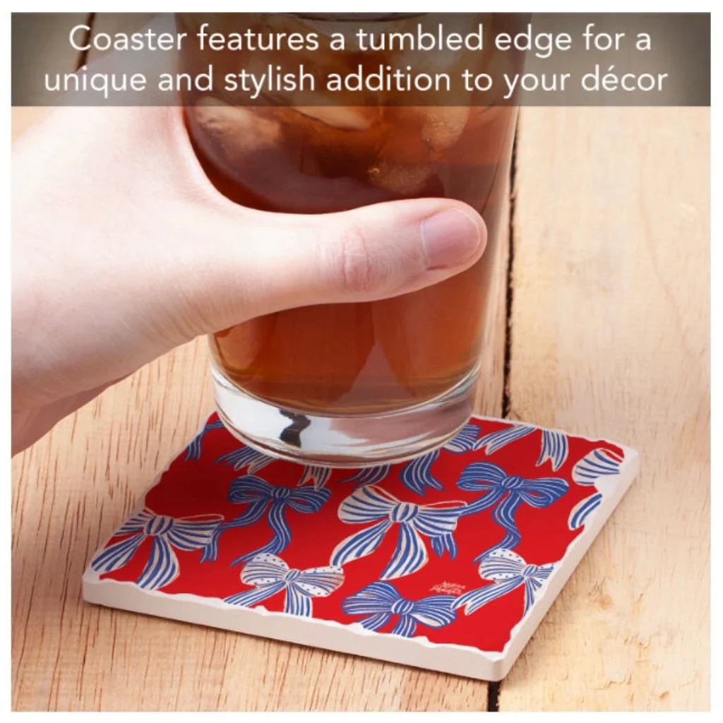 Highland : Americana Bows Single Tumbled Tile Coaster - Image 2