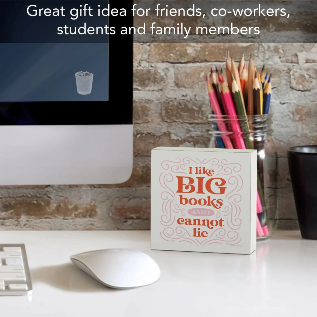 Highland : Home Like Big Books Freestanding Solid Wood Block Sign - Image 2