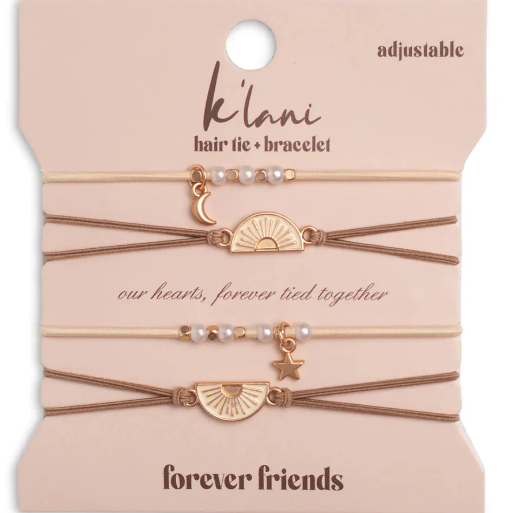 K Lani : Forever Friends Hair Tie Bracelet Adjustable