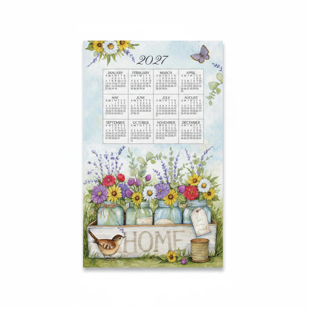 Kay Dee : Calendar Towel, Home Floral - 2027
