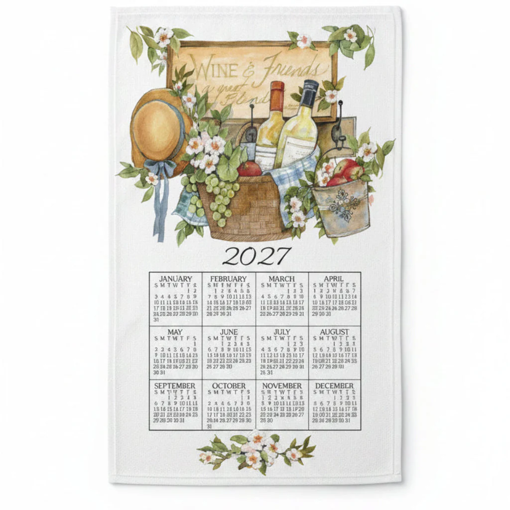 Kay Dee : Calendar Towel, Wine Basket - 2027
