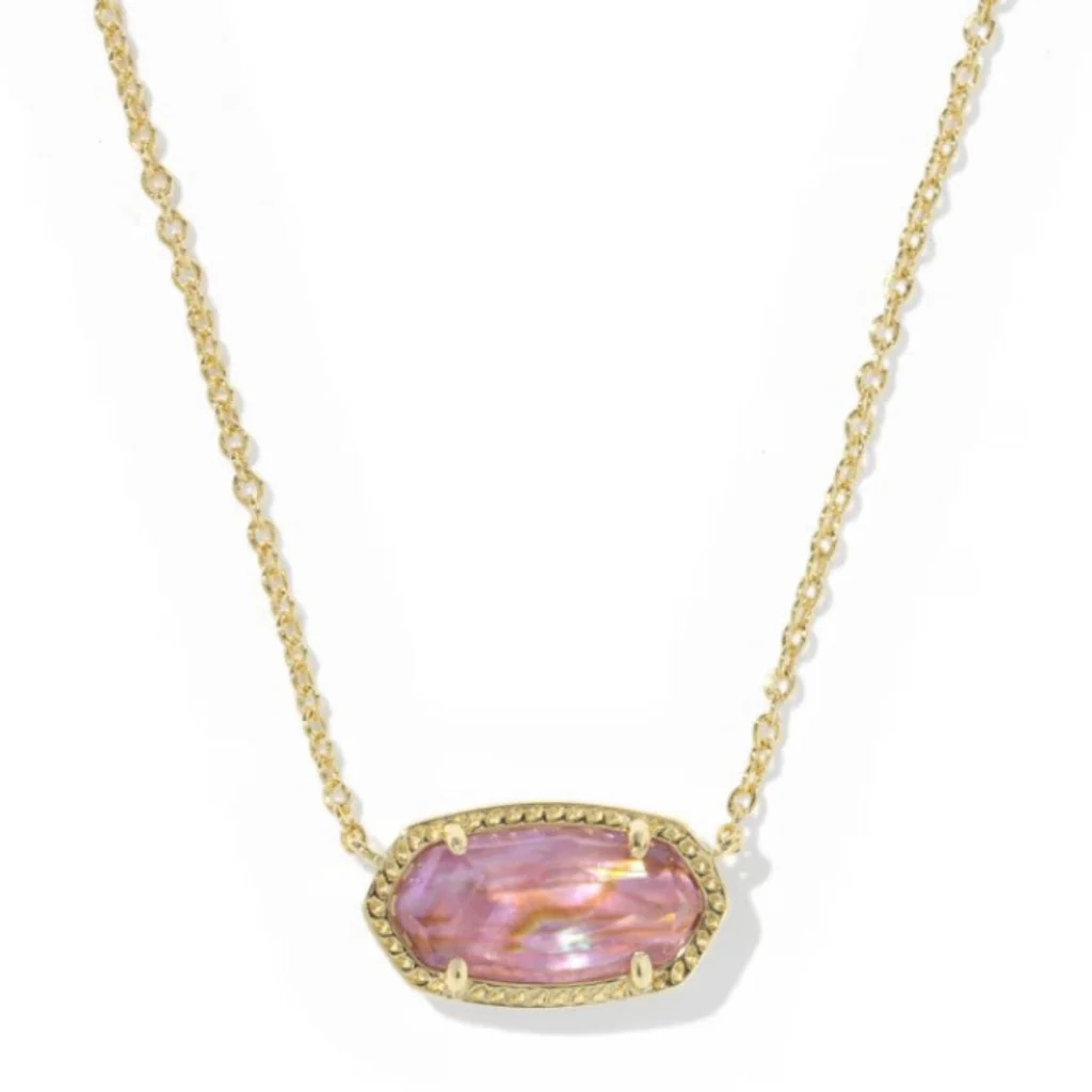 Kendra Scott : Elisa Gold Mauve Pendant Necklace - Image 3