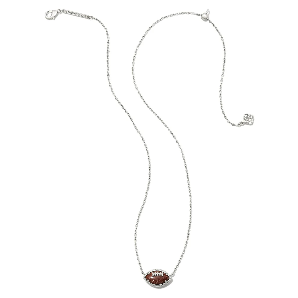 Kendra Scott : Football Short Pendant Necklace - Silver - Image 3
