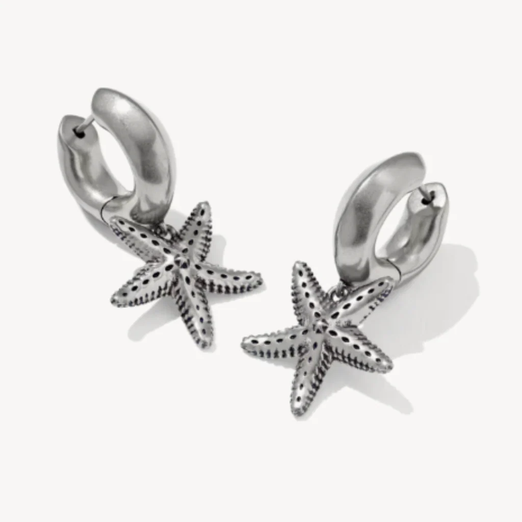 Kendra Scott : Parker Starfish Silver Earrings