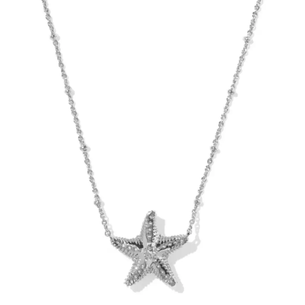 Kendra Scott : Parker Starfish Silver Mother of Pearl Necklace - Image 2