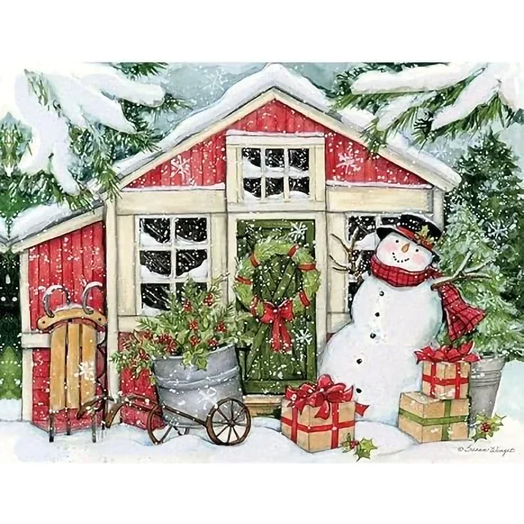 Lang : Snowman's Farmhouse Christmas Boxed Cards - Image 2