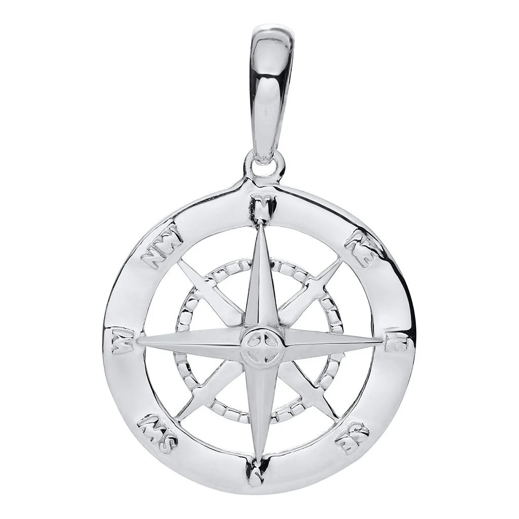 Cape Cod : Compass Rose Necklace - Silver - Image 2