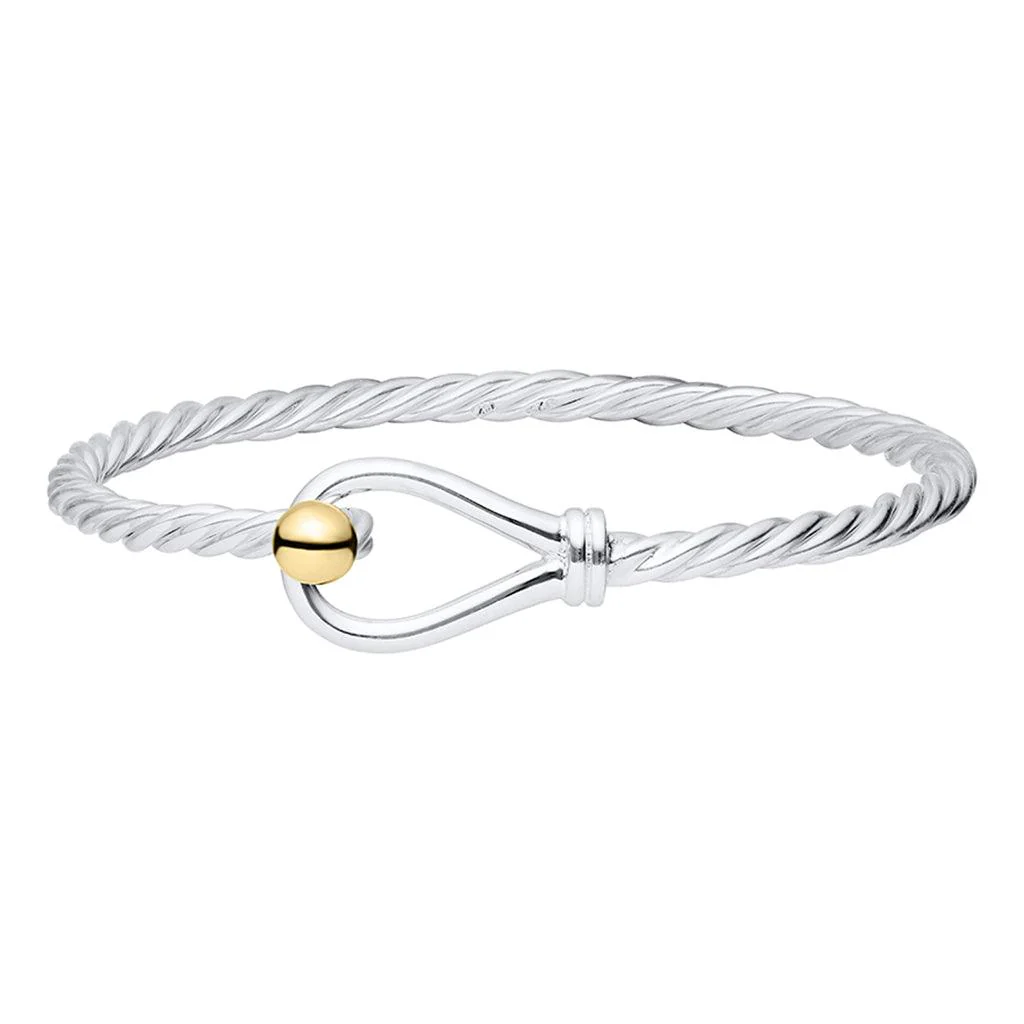Cape Cod : Twisted Loop Bracelet - Two Tone - Image 2