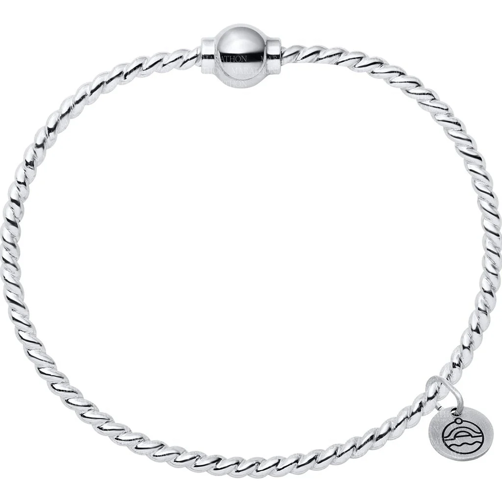 Cape Cod : Ball Twisted Bracelet - Silver - Image 2