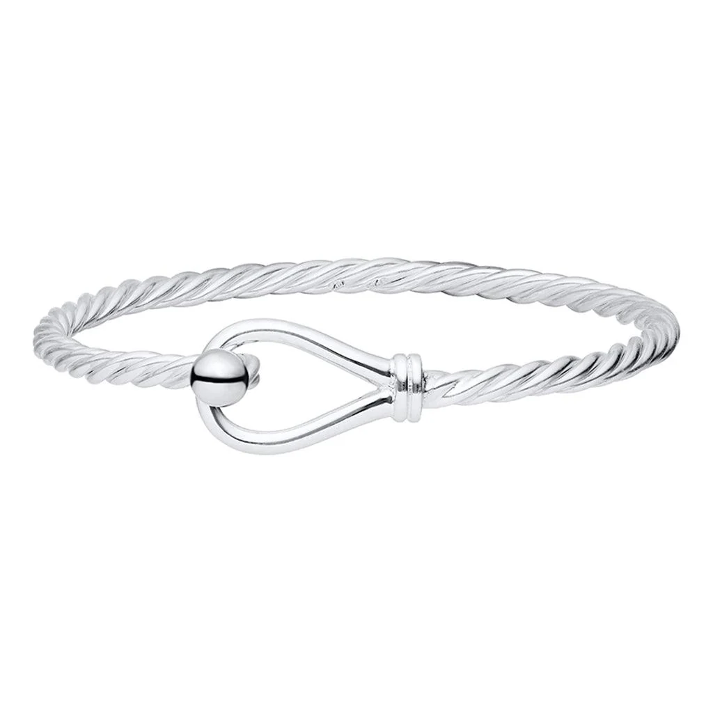 Cape Cod : Twisted Loop Bracelet - Silver - Image 2