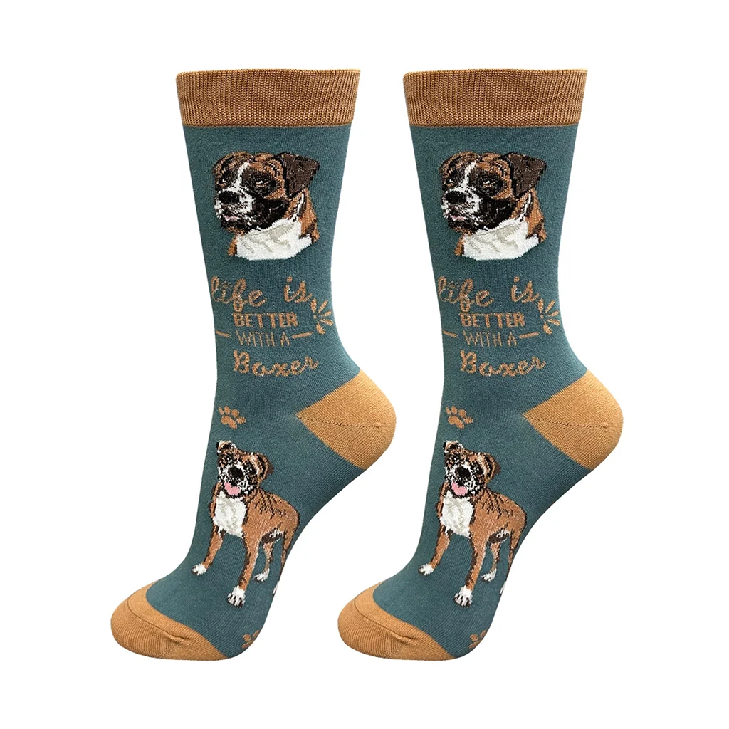 Life Is Better : Crew Socks -Boxer Uncropped