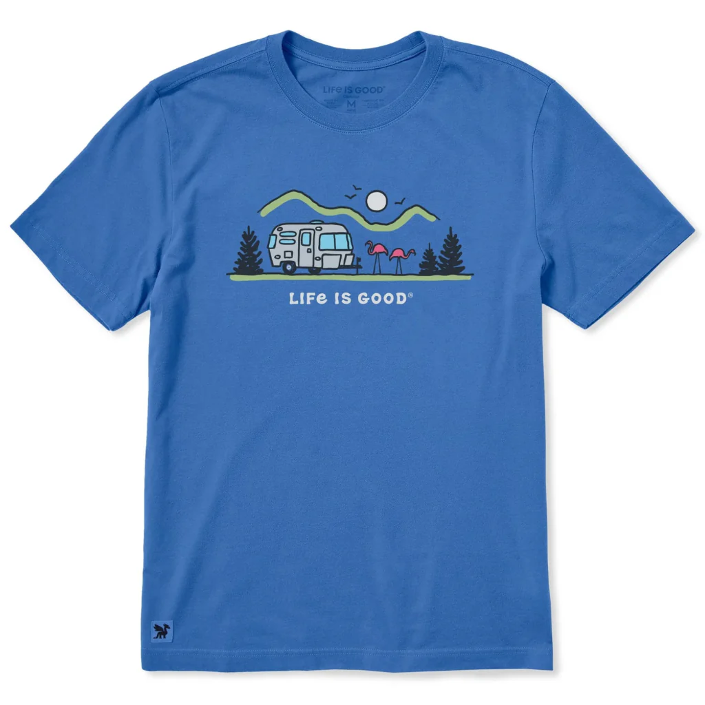 Life Is Good : Men's Camper Flamingo T-Shirt - Image 4