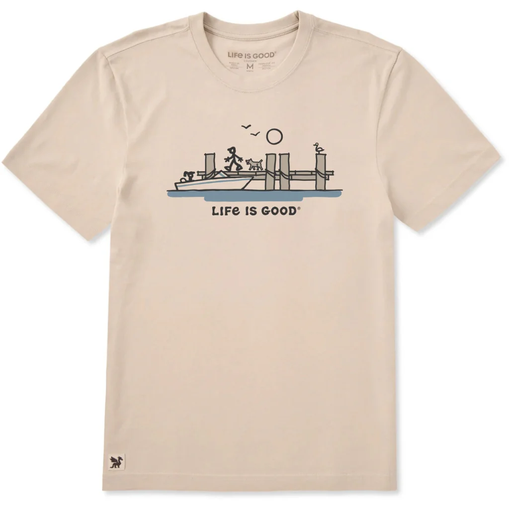 Life Is Good : Men's Dockside Boat T-shirt
