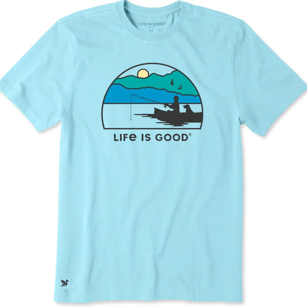 Life Is Good : Men's Fishing Sunset Crusher T-Shirt