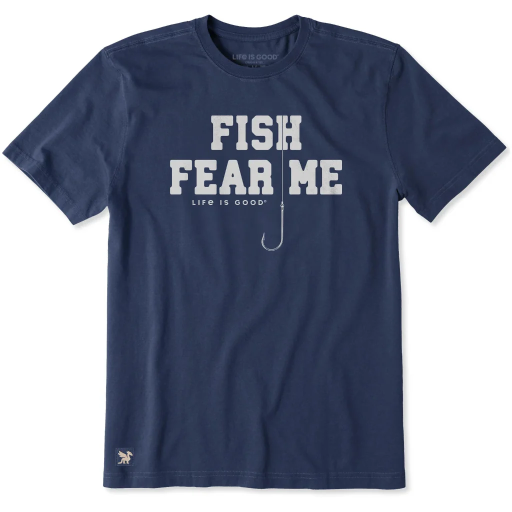Life Is Good : Men's Hook Fish Fear Me Short Sleeve T-Shirt
