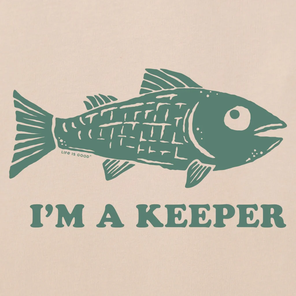 Life Is Good : Men's Keeper Fish Short Sleeve T-Shirt - Image 2