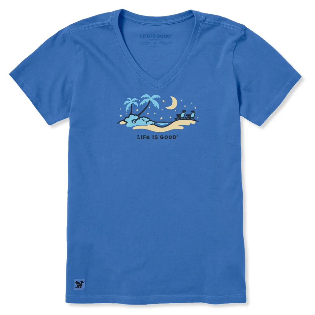 Life Is Good : Women's Beachside Night Vista T- Shirt