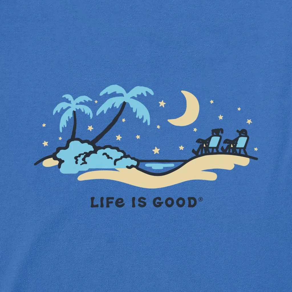 Life Is Good : Women's Beachside Night Vista T- Shirt - Image 2