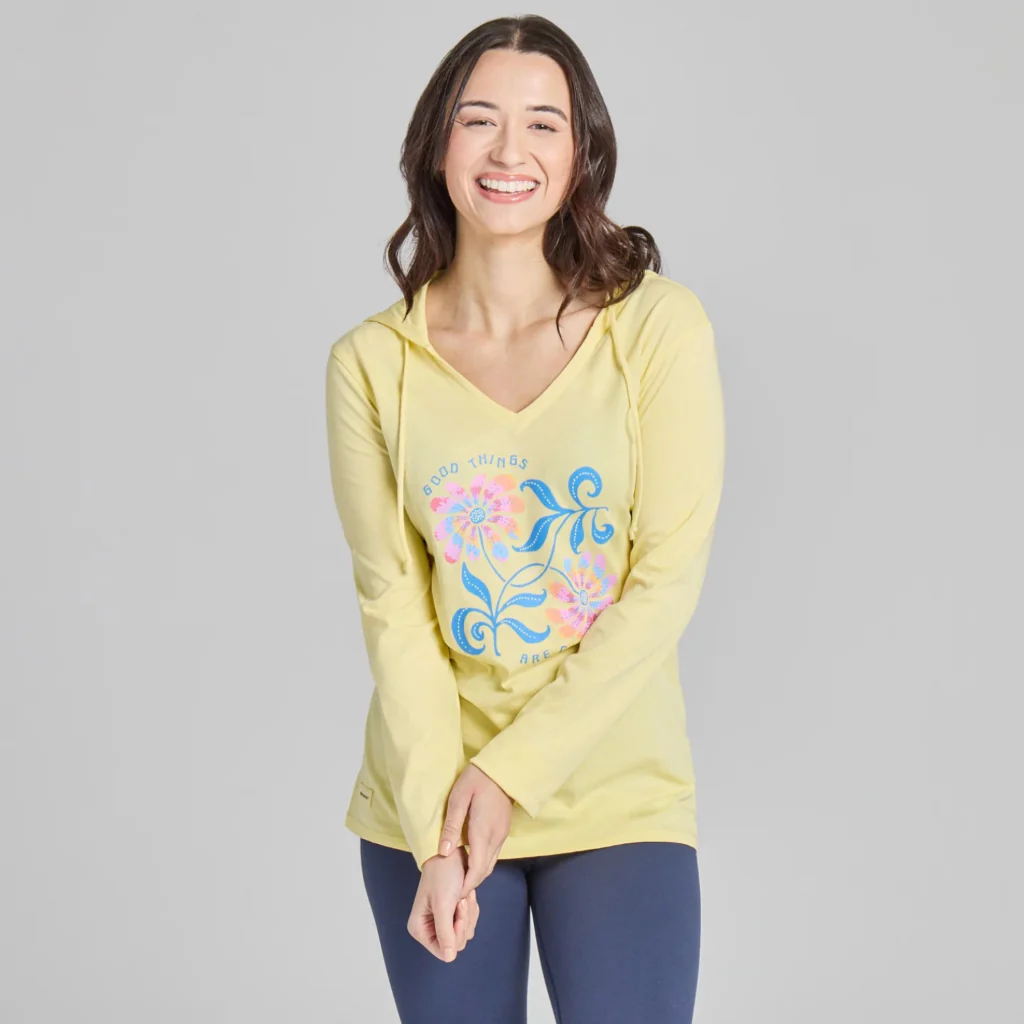 Life Is Good : Women's Hooded Good Things Long Sleeve T-Shirt - Image 5