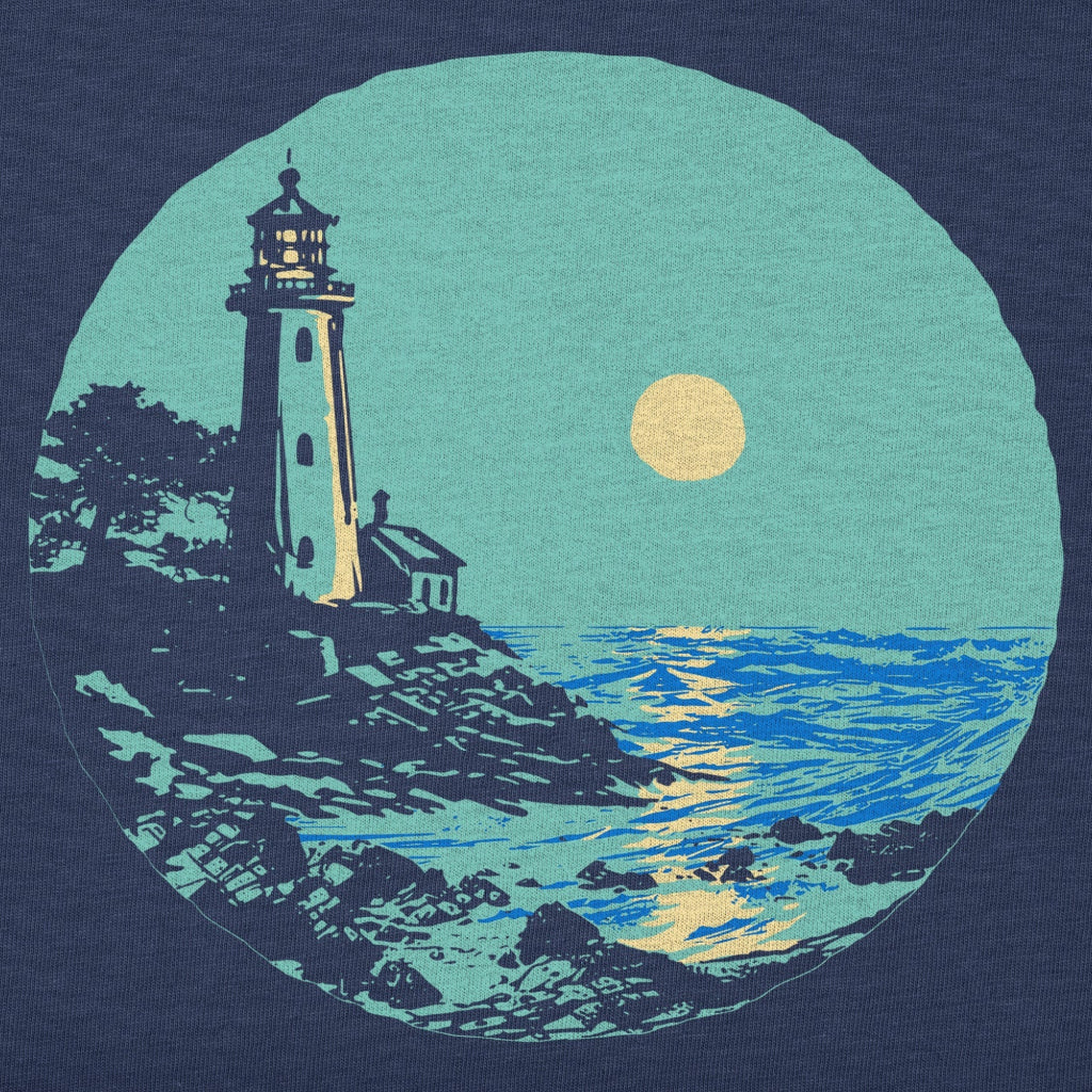 Life Is Good : Women's Lighthouse Moon T-Shirt - Image 3