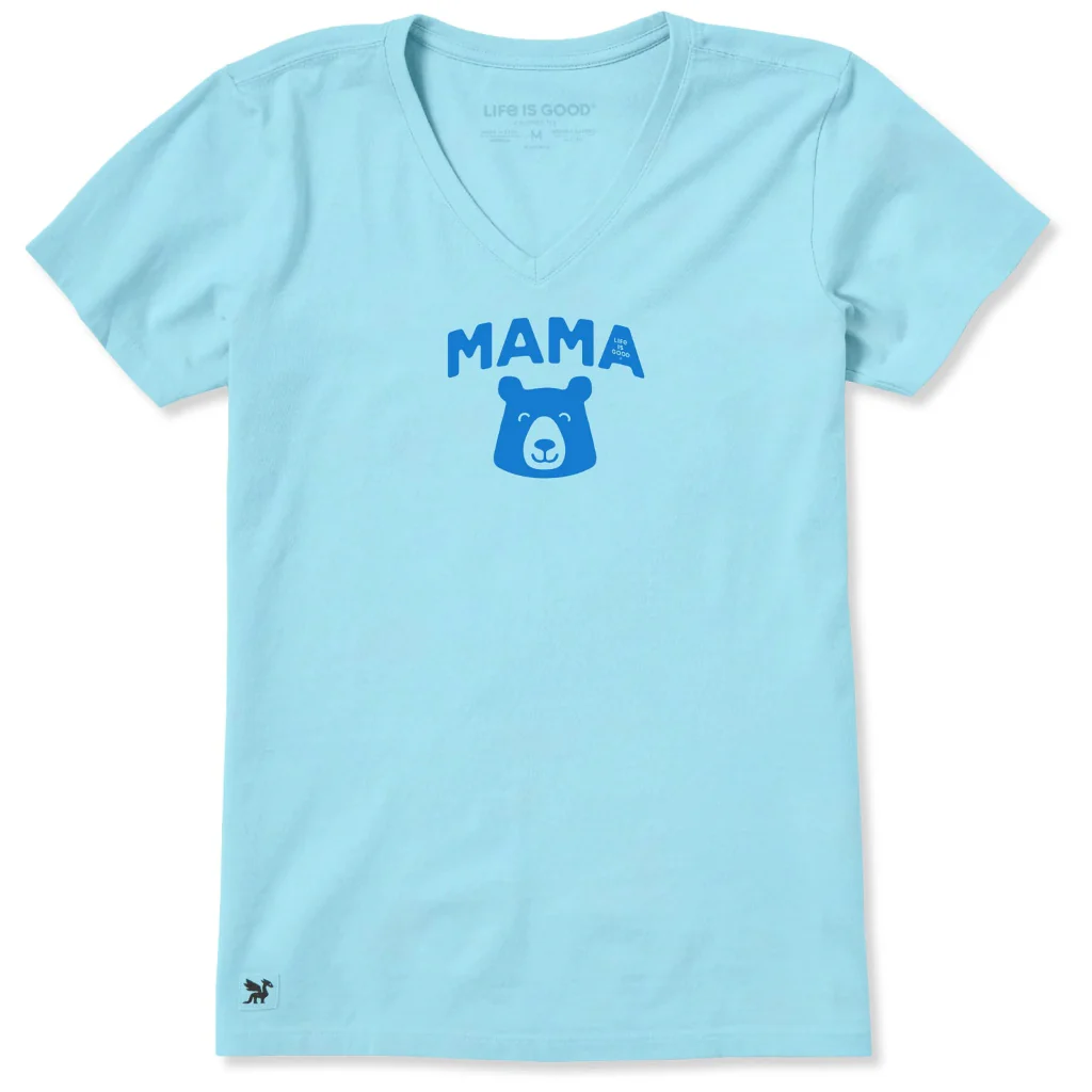 Life Is Good : Women's Mama Bear Head Short Sleeve Crusher T-Shirt