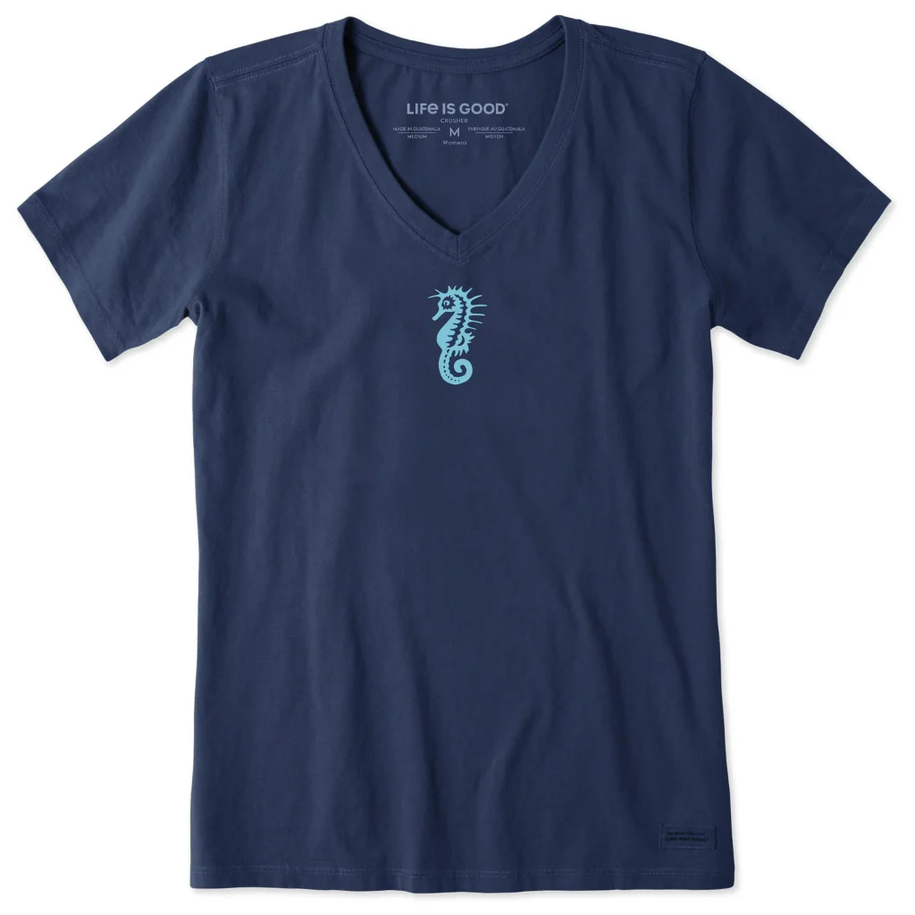Life Is Good : Women's Seahorse Mini Short Sleeve T-Shirt