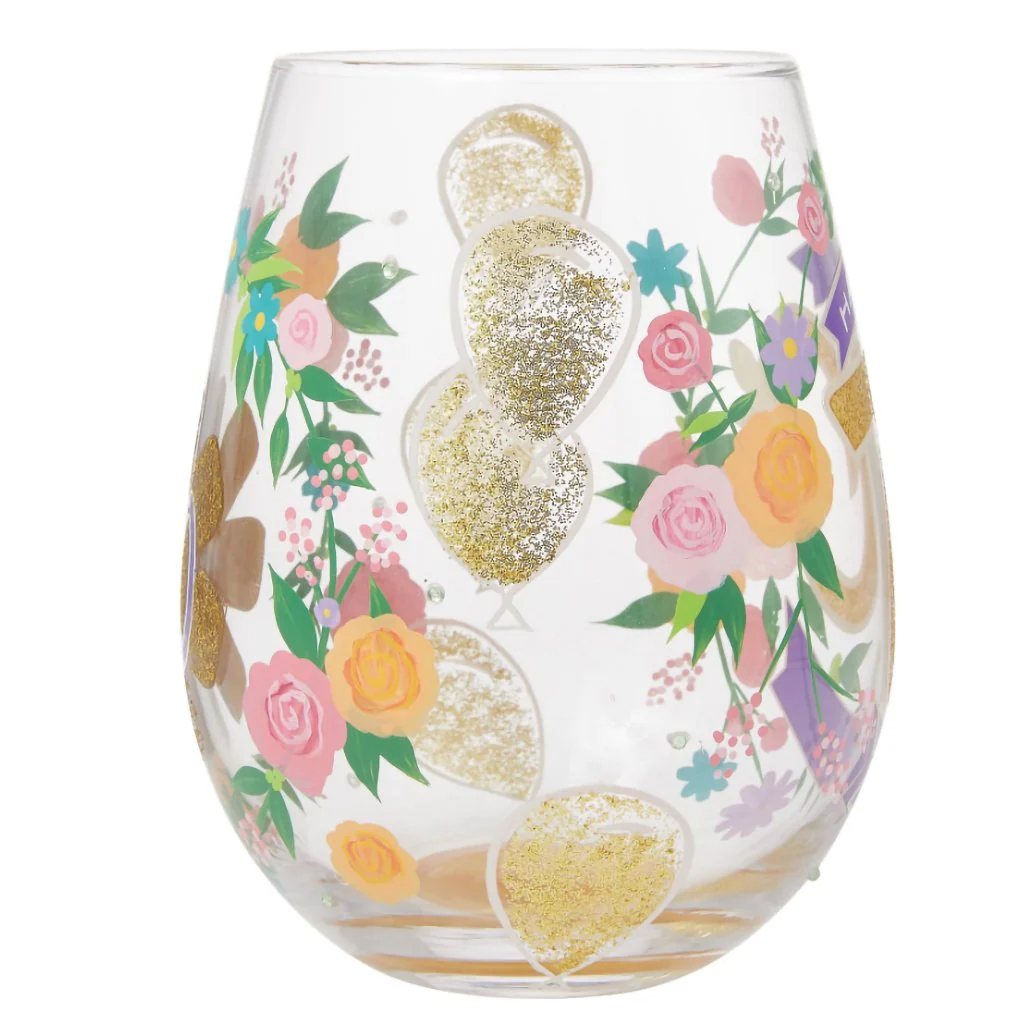Lolita : Happy 70th Stemless Wine Glass - Image 5