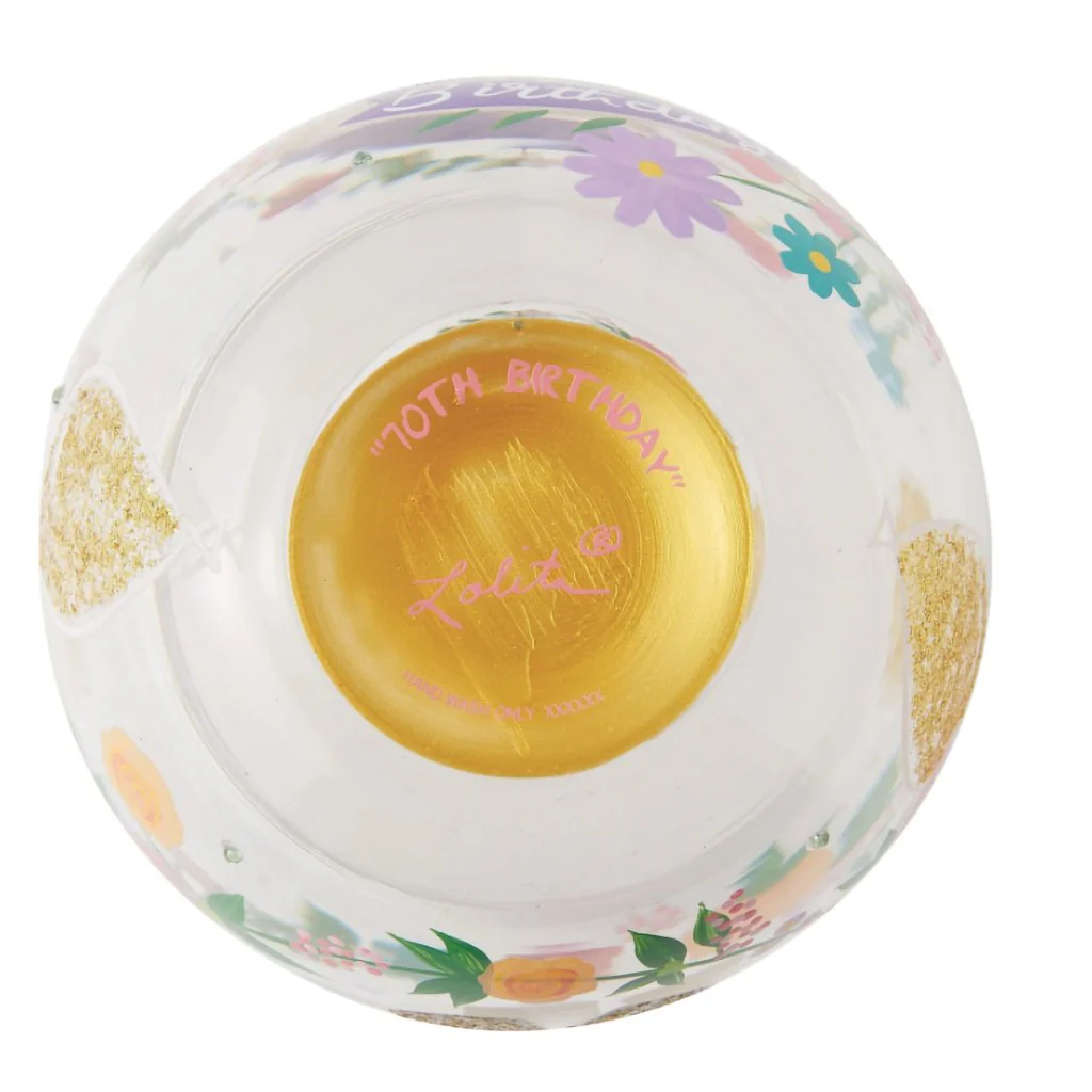 Lolita : Happy 70th Stemless Wine Glass - Image 6