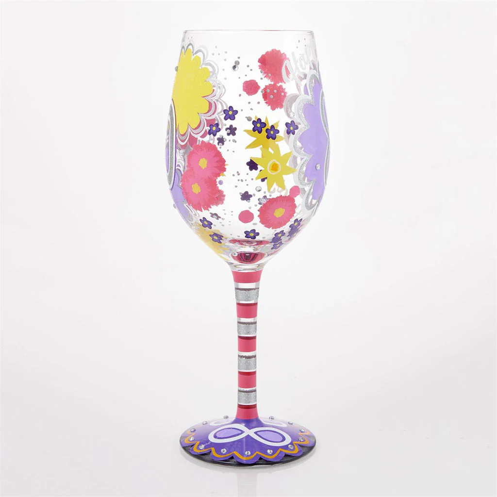 Lolita : Happy 80th Birthday Wine Glass - Image 3