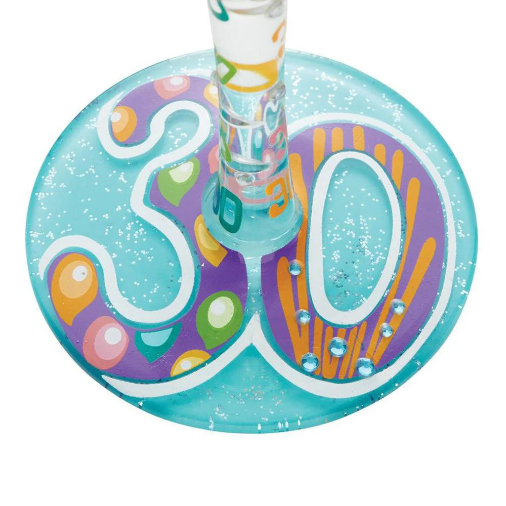 Lolita : Happy 30th Birthday Wine Glass - Image 3