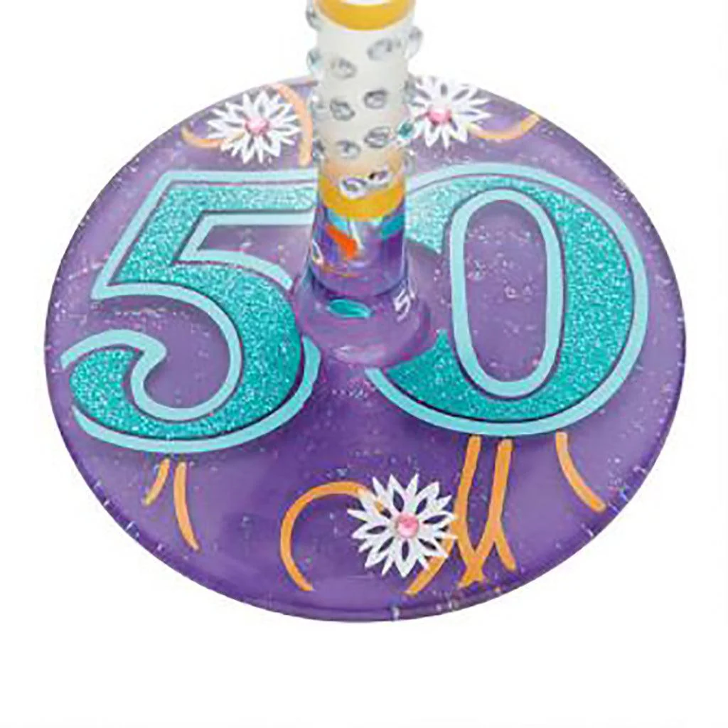 Lolita : Happy 50th Birthday Wine Glass - Image 6