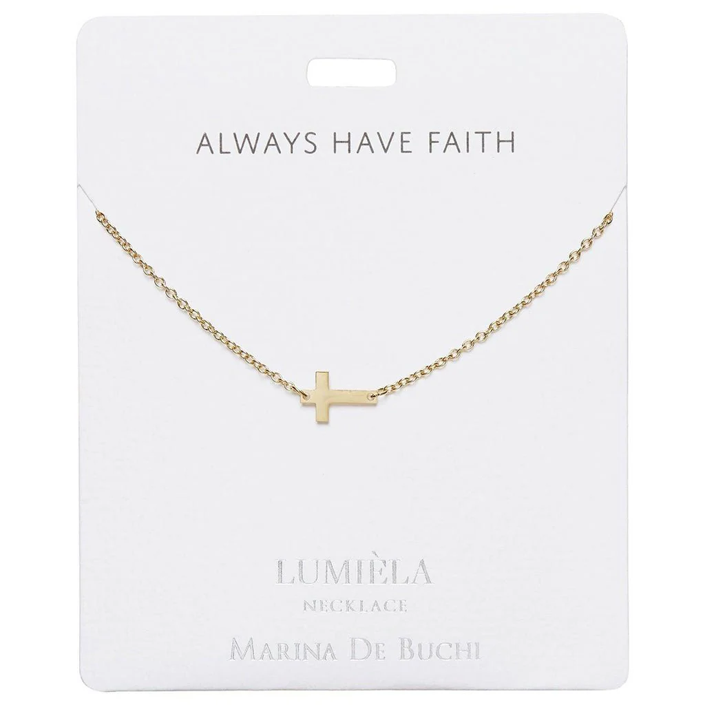 Lumiela Necklace: "always have faith" - Cross