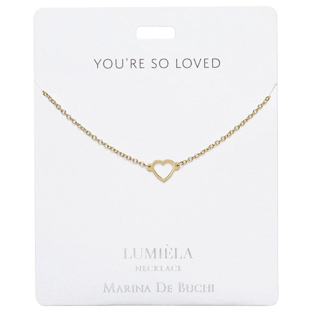 Lumiela Necklace: "you're so loved"- Heart