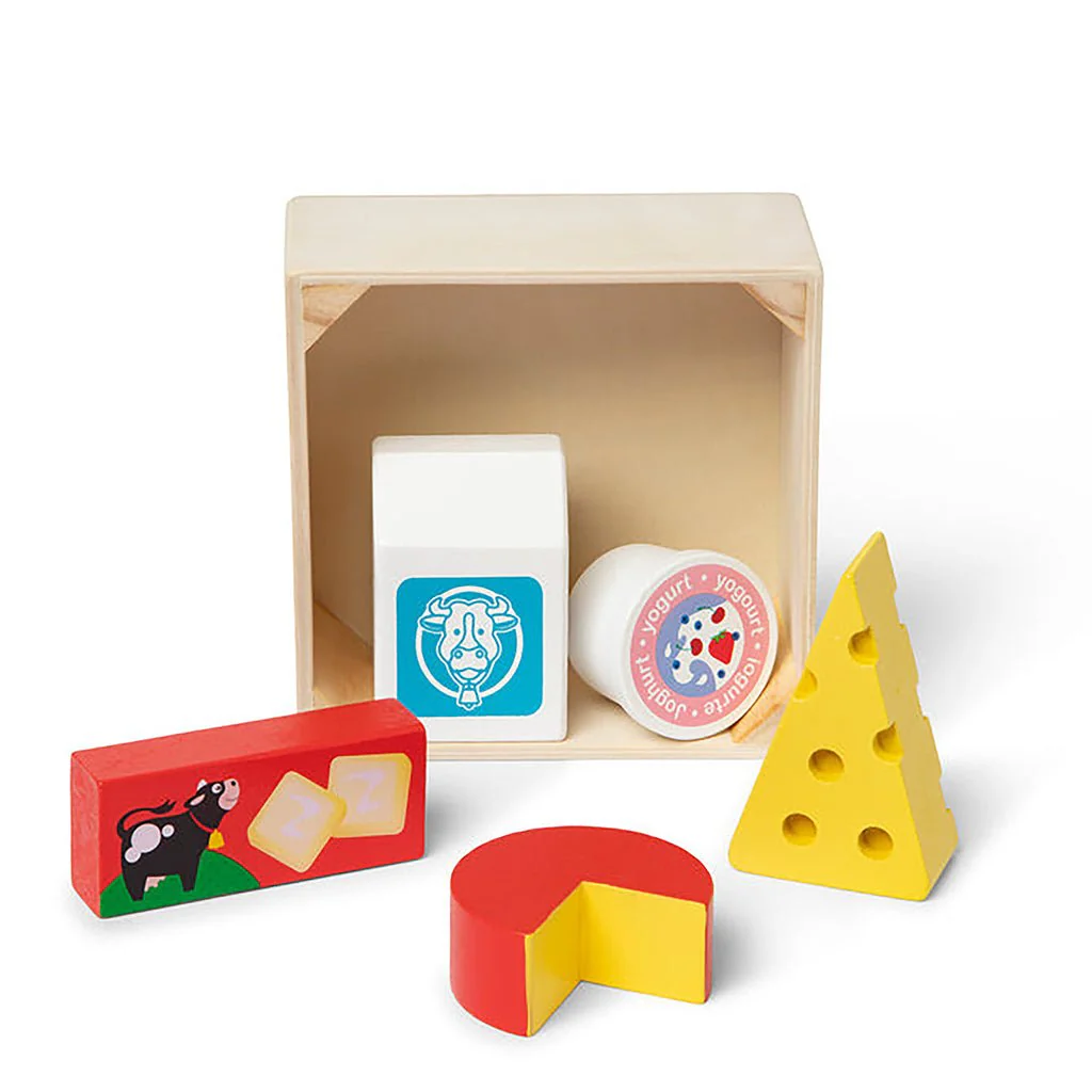 Melissa & Doug : Wooden Food Groups Play Set – Dairy - Image 4