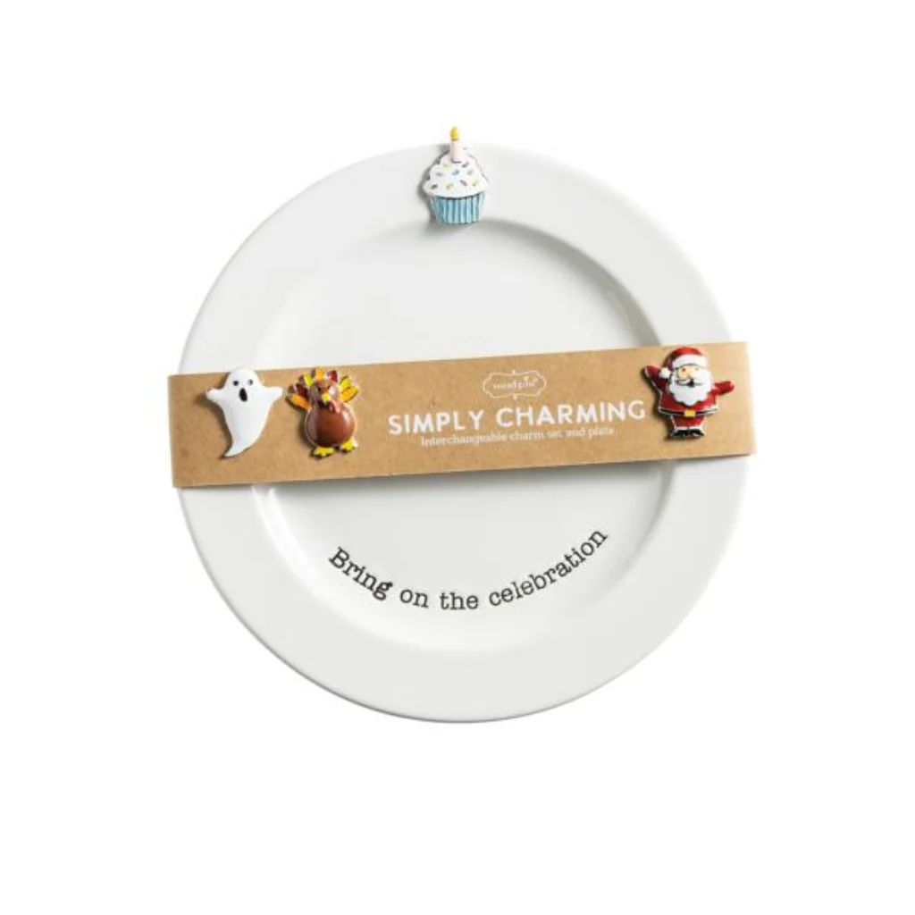 Mud Pie LLC : Simply Charming Plate Set