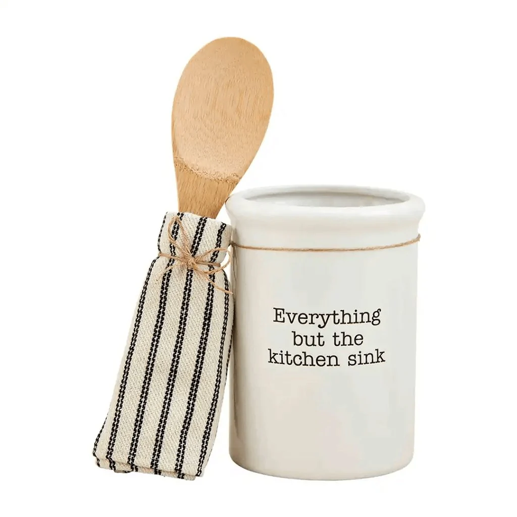 Mud Pie : Utensil Holder And Towel Set - Image 3