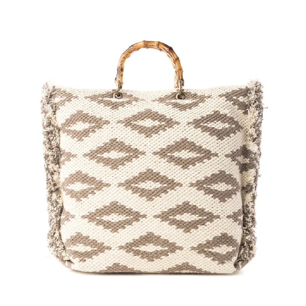 Myra Bag : Harvest Dune Hand Embroidered Weekender Bag - Image 3