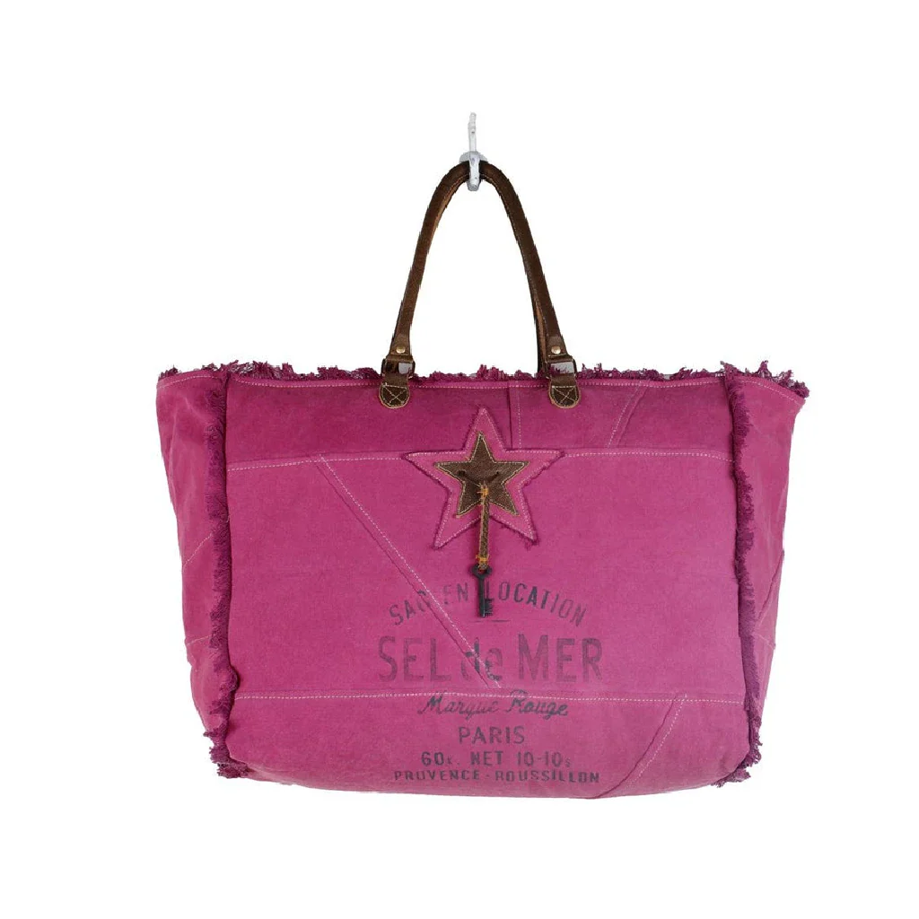 Myra Bag : Popping Pink Weekender Bag - Image 3