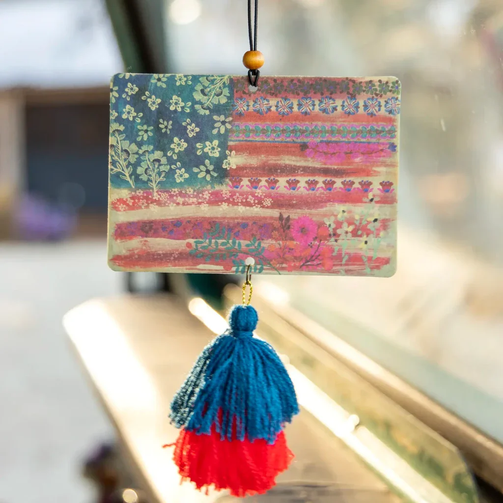 Natural Life : American Flag Car Air Freshener