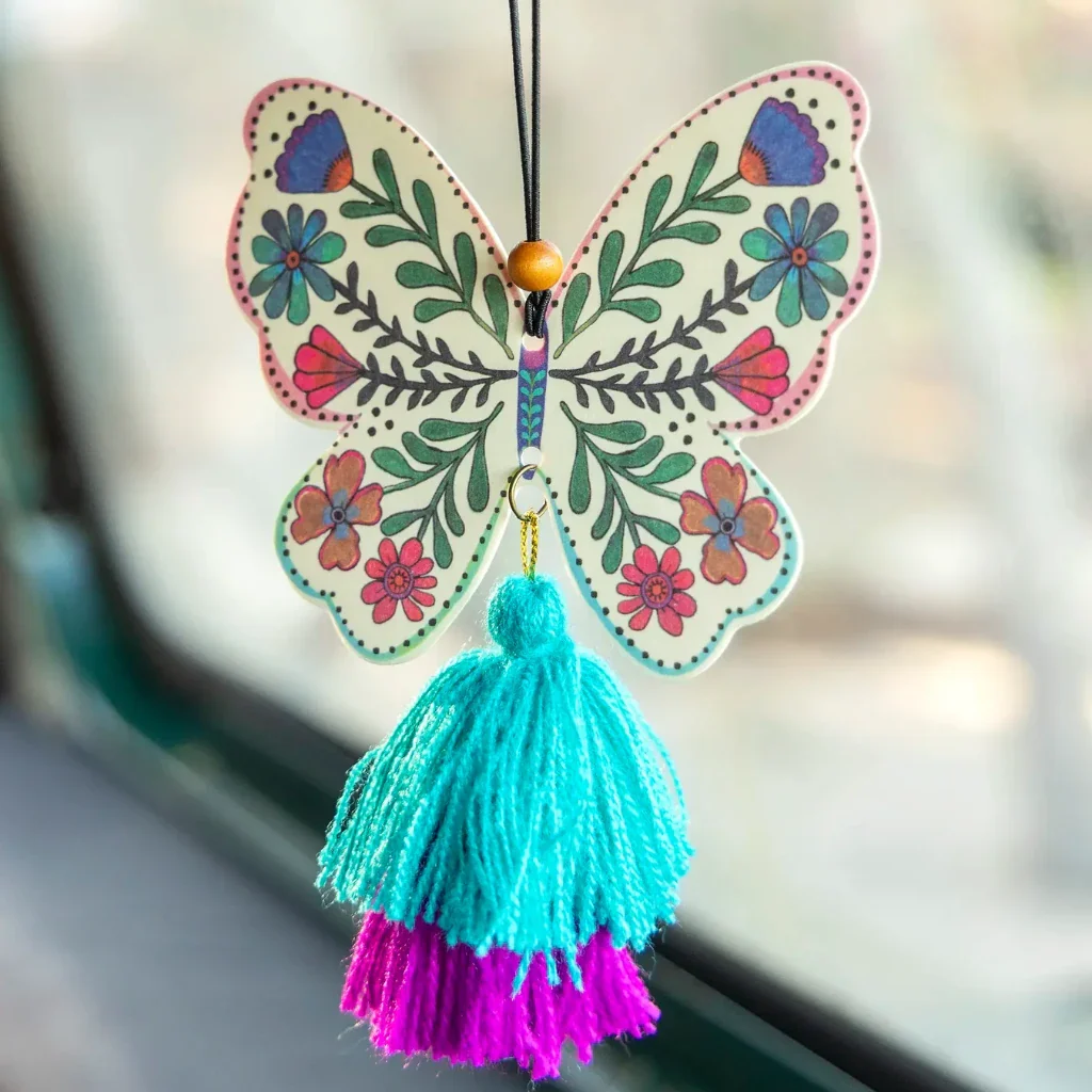 Natural Life : Cream Butterfly Car Air Freshener - Image 3