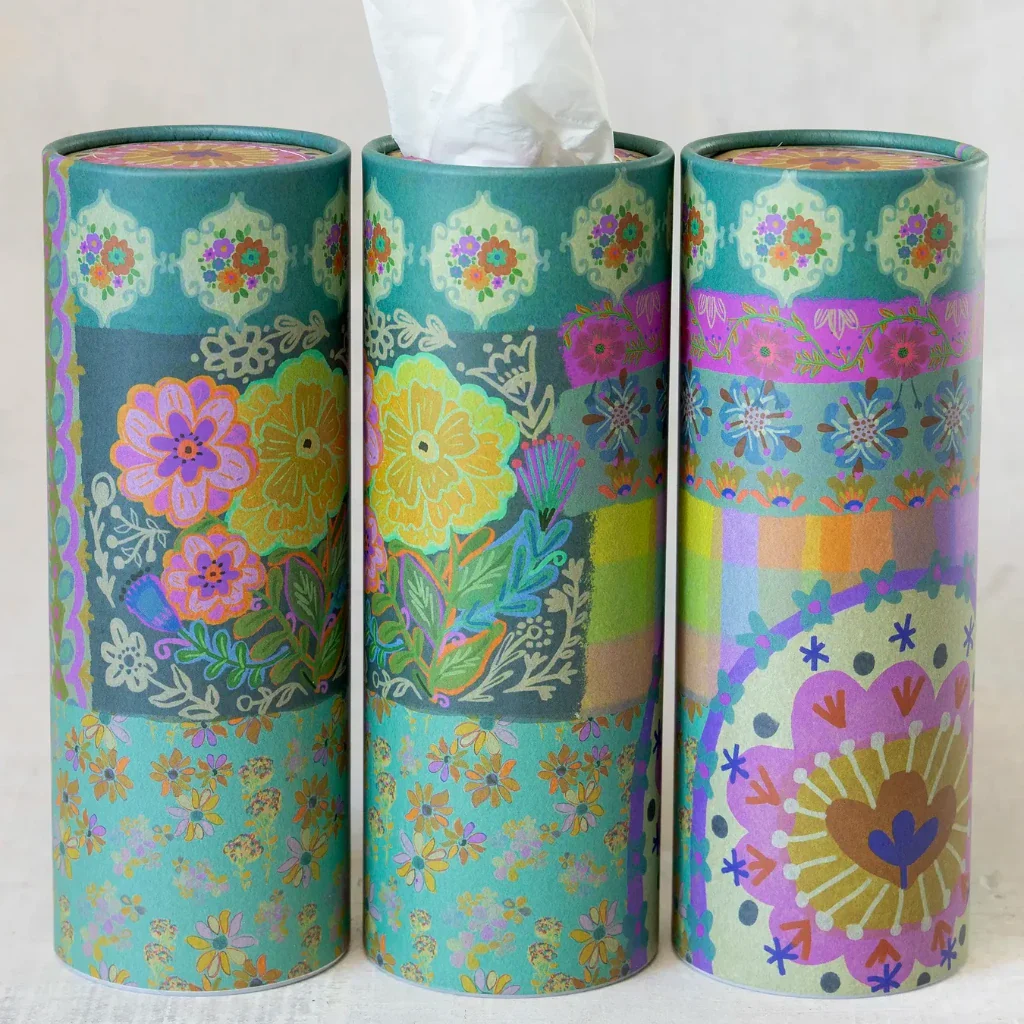 Natural Life : Floral Patchwork Car Tissues, Set of 3 - Image 3