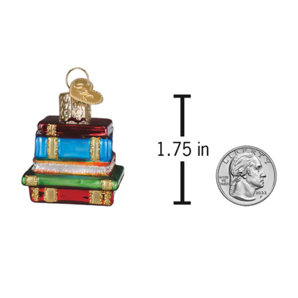Old World Christmas : Mini Stack Of Books Ornament - Image 3