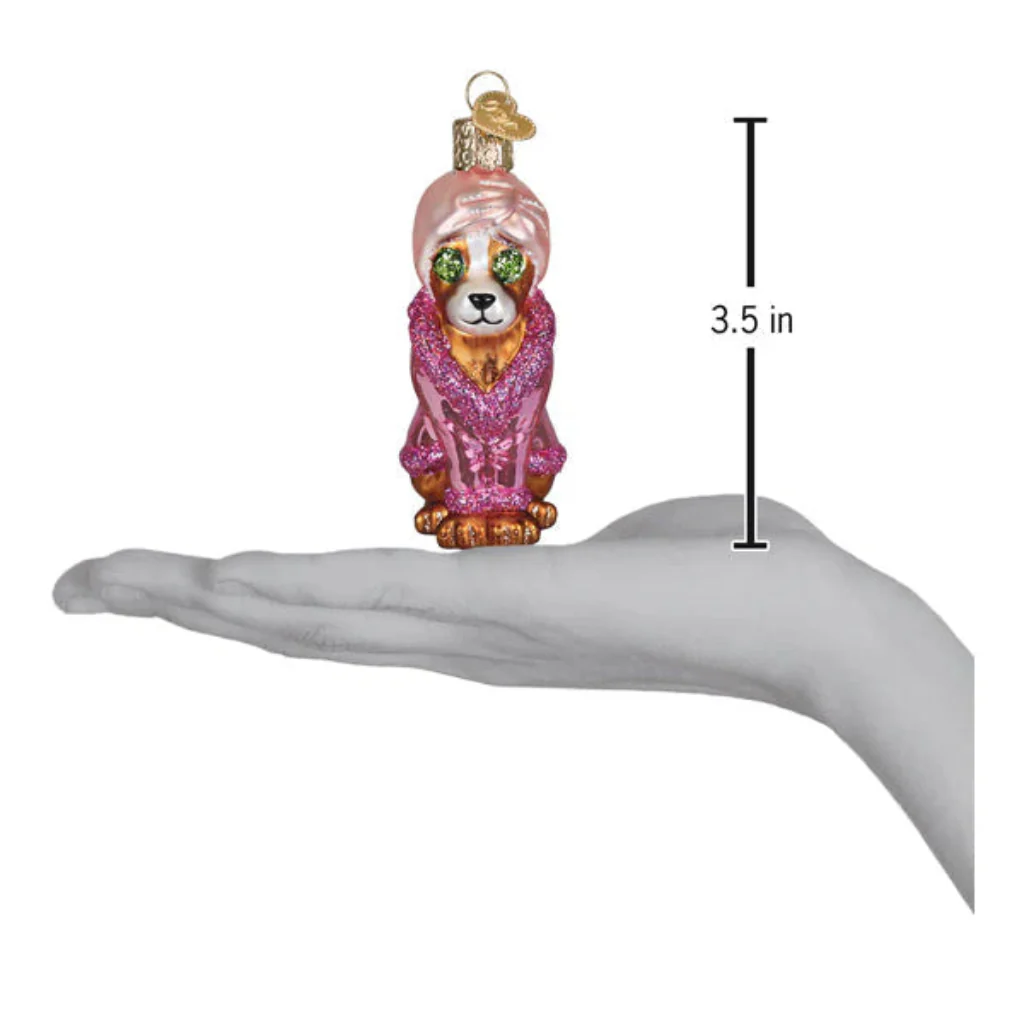 Old World Christmas : Spa Dog Ornament - Image 3