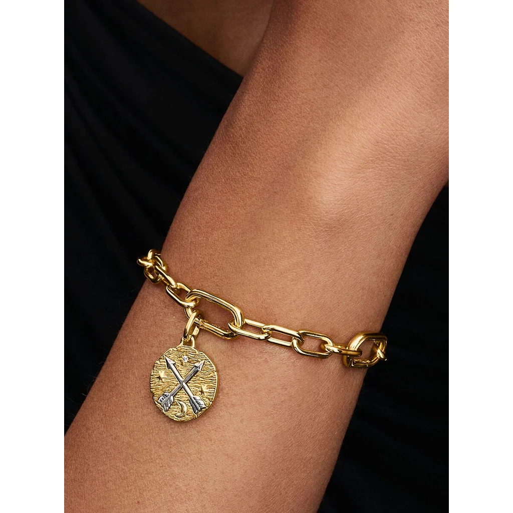 PANDORA : Crossing Arrows Medallion Charm - Image 2